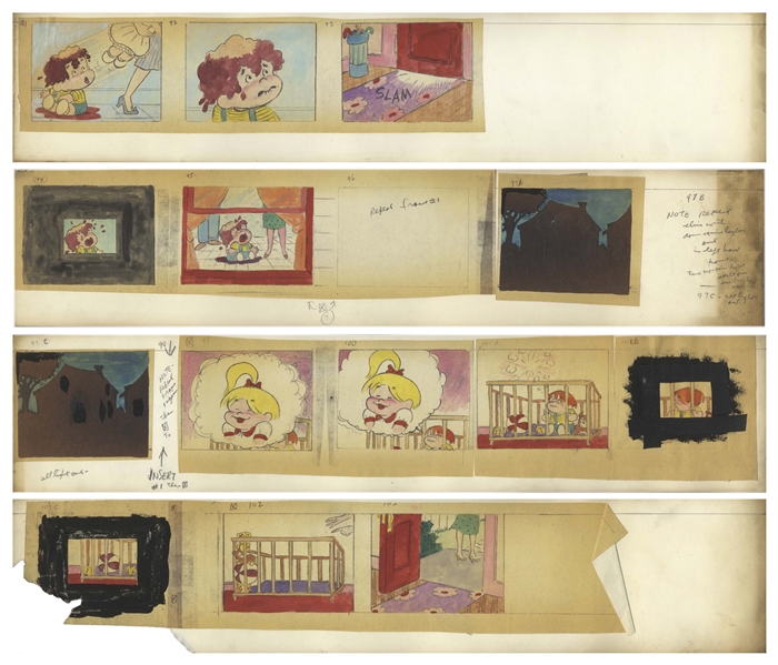 Original Artwork by Sheldon Mayer, Drawn for a ''Sugar and Spike'' Animated Film -- 26 Panels of Original Art
